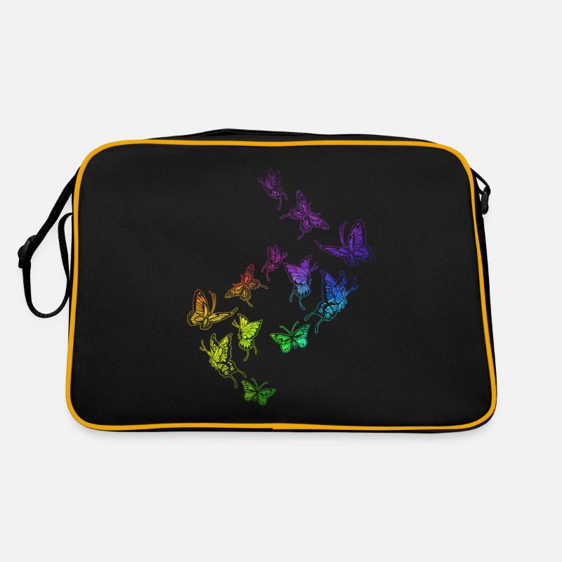 Butterfly Swarm Harmony Rainbow Retro Bag
