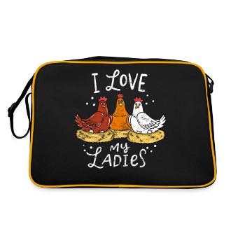 Poulet Poules - Sac Retro - noir/or - Dos