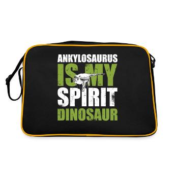 Ankylosaurus Ist Mein Spiritueller Dinosaurier - Retro Tasche - Schwarz/Gold - Hinten