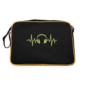 Headphone Lifelife Casques de cœur Battements de coeur Musique - Sac Retro - noir/or - Dos
