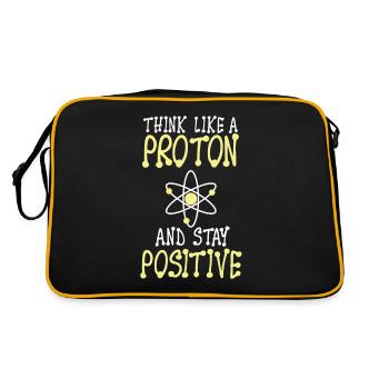 Think like a proton an stay positive english - Retro Bag - black/gold - Back