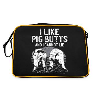 J'aime les mégots de cochon ne peut pas vivre un cadeau drôle génial - Sac Retro - noir/or - Dos