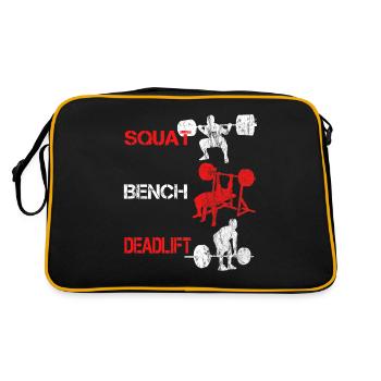Squat Bench Deadlift - Bodybuilder Training - Retro Bag - black/gold - Back