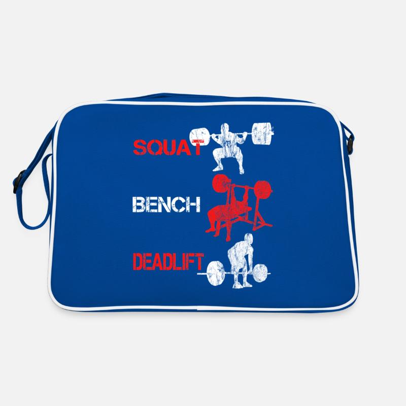 Squat Bench Deadlift - Bodybuilder Training Retro Bag