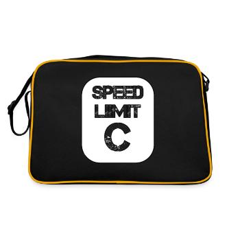 Limite de vitesse C - conducteur de voiture physicien - Sac Retro - noir/or - Dos