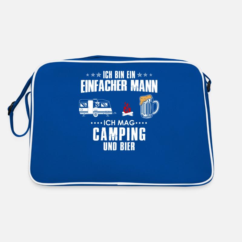 Ich bin ein einfacher Mann Camping Bier Retro Tasche