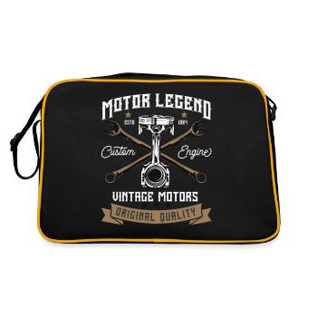 Légende du moteur - Sac Retro - noir/or - Dos