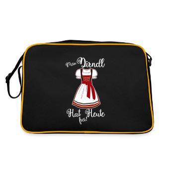 Mon dirndl est libre aujourd'hui - - Sac Retro - noir/or - Dos