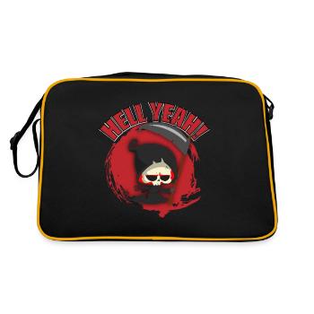 Diable Faucheuse enfer mort démon cadeau - Sac Retro - noir/or - Dos