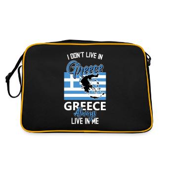 Drapeau grec - Sac Retro - noir/or - Dos