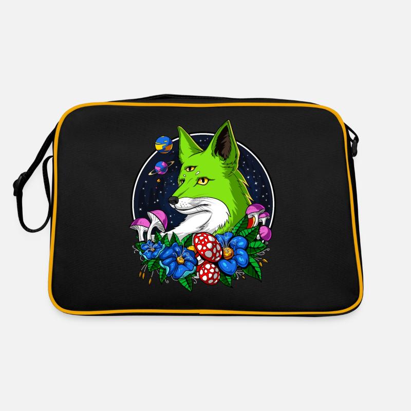 Fox Alien Space UFO Tier des dritten Auges Retro Tasche
