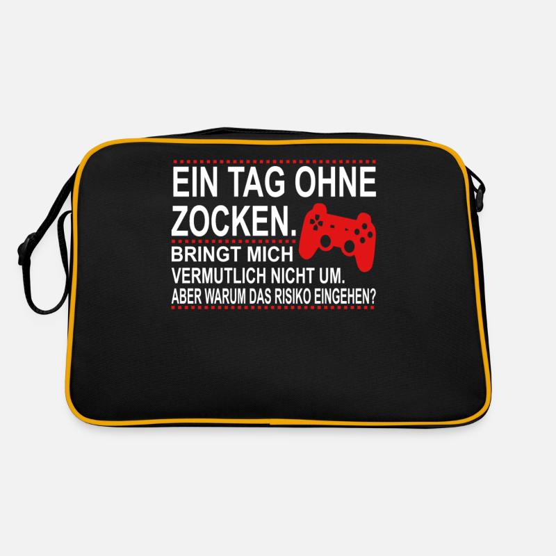 Lustiger Gamer Spruch Ein Tag ohne Zocken Retro Tasche