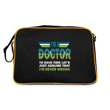 Médecin médecin chirurgien chirurgien cadeau - Sac Retro - noir/or - Dos