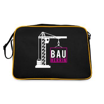 Client house family construction site client gift - Retro Bag - black/gold - Back