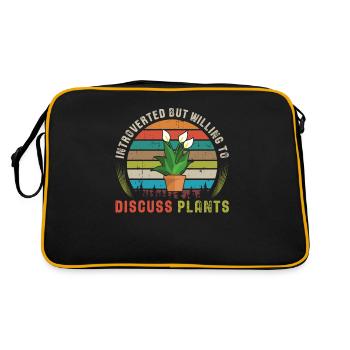 Introverti mais disposé à discuter des plantes - Sac Retro - noir/or - Dos