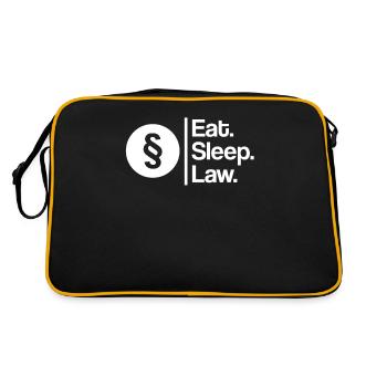 Eat Sleep Law | Law, State Examination, Lawyer - Retro Bag - black/gold - Back