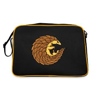 Pangolin Pangolin Récupération d'un cadeau animal rare - Sac Retro - noir/or - Dos