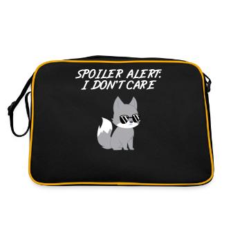 Wolf - Wolves - Wolffan - Spoiler - I don't care - Retro Bag - black/gold - Back
