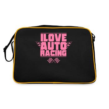 Racing Driver Racing Car Motorsport Car Racing - Retro Bag - black/gold - Back