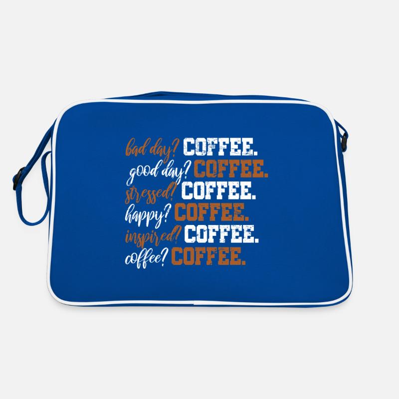 Kaffee Lustiger Text Englisch Retro Tasche