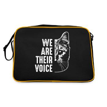 Cat language Animal welfare against animal experiments - Retro Bag - black/gold - Back