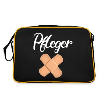 Pfleger - Retro Tasche - Schwarz/Gold - Hinten
