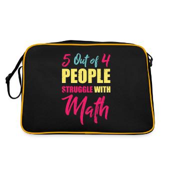 Math hate - Retro Bag - black/gold - Back