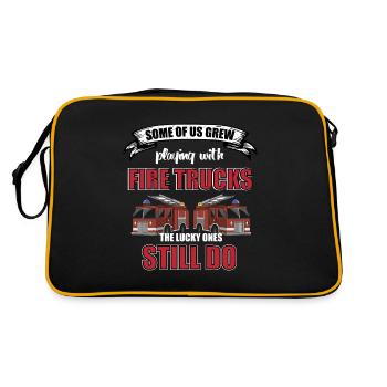 Fire Department Fire Engine Hydrant Water Cannon - Retro Bag - black/gold - Back