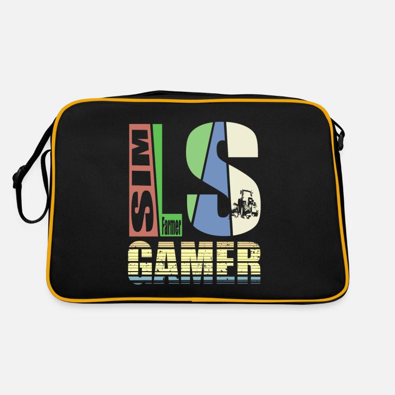 SimGamer - Retro Tasche - Schwarz/Gold