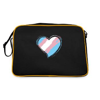 Cœur Transgenre, Fierté LGBT - Sac Retro - noir/or - Dos