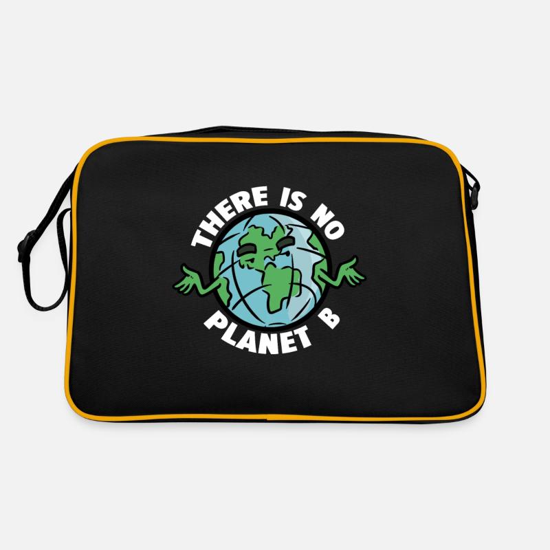 Pas de planète B Pas de planète B - Sac Retro - noir/or