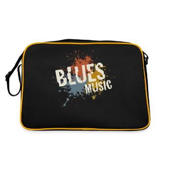 Blues - Retro Tasche - Schwarz/Gold - Hinten