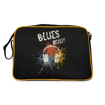 Blues - Retro Tasche - Schwarz/Gold - Hinten