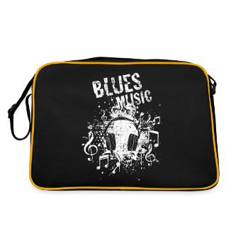 Blues - Retro Tasche - Schwarz/Gold - Hinten