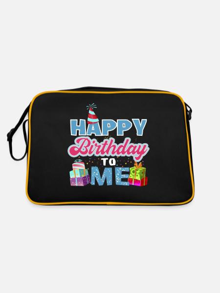 Happy Birthday To me product, Birthday design, - Retro Bag - black/gold - Back