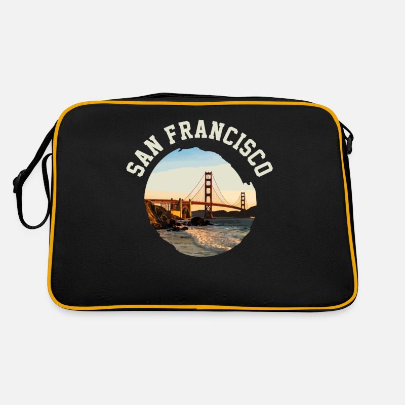 San Francisco - Retro Tasche - Schwarz/Gold