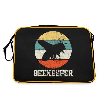 Imker - Retro Tasche - Schwarz/Gold - Hinten