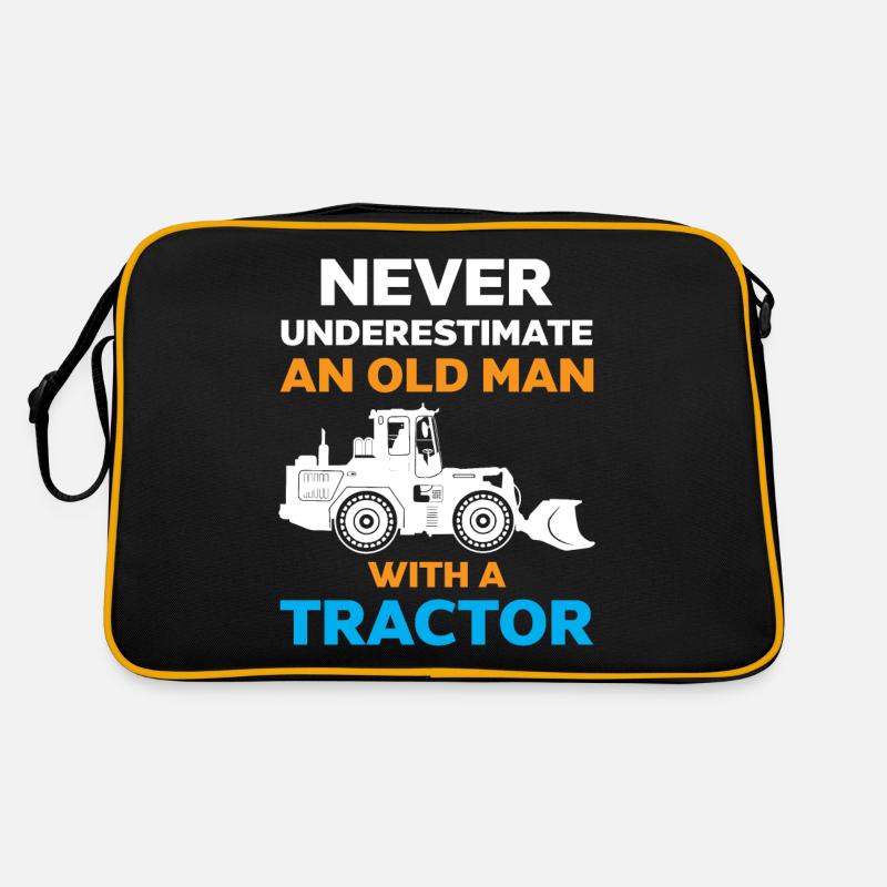 Unterschätze niemals einen alten Mann Retro Tasche