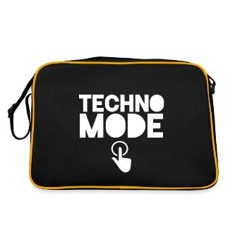 Techno Techno party House Electric Raver Raven - Retro Bag - black/gold - Back