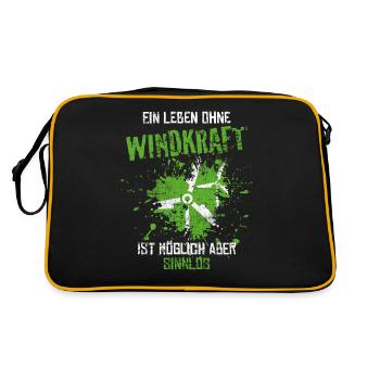 Wind power - Retro Bag - black/gold - Back