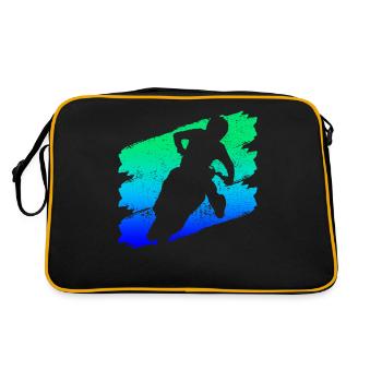 Motocross - Retro Tasche - Schwarz/Gold - Hinten