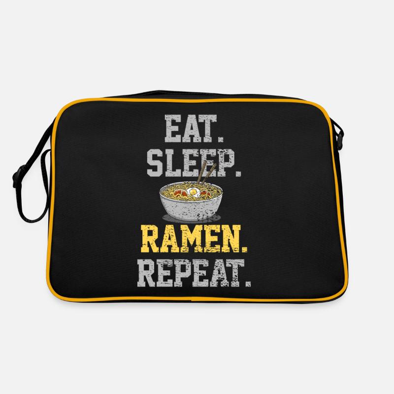 Ramen Noodles - Retro Tasche - Schwarz/Gold