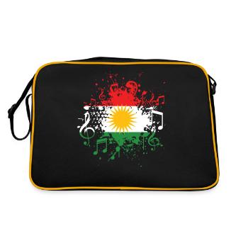 Kurds Music Kurdistan - Retro Bag - black/gold - Back