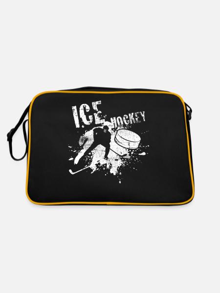 Eishockey - Retro Tasche - Schwarz/Gold