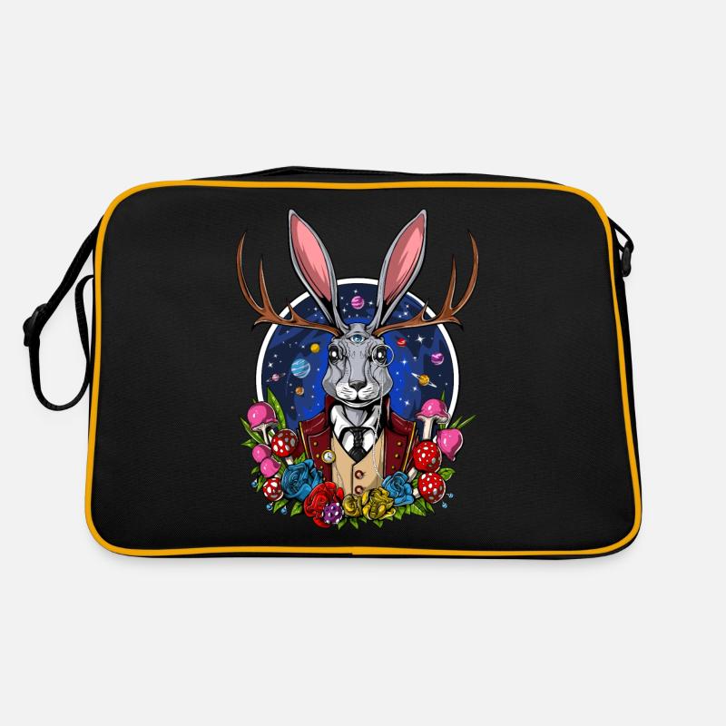 Psychedelic Jackalope Retro Bag