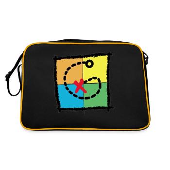 GEOCATCHER Treasure Map GEOCACHING - Retro Bag - black/gold - Back