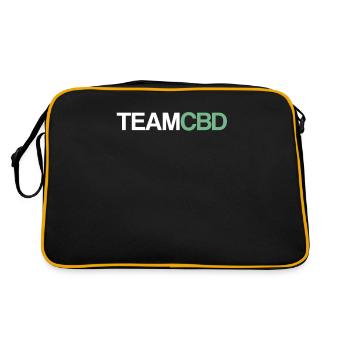 Team CBD | Cannabidiol Öl, CBD Öl - Retro Tasche - Schwarz/Gold - Hinten