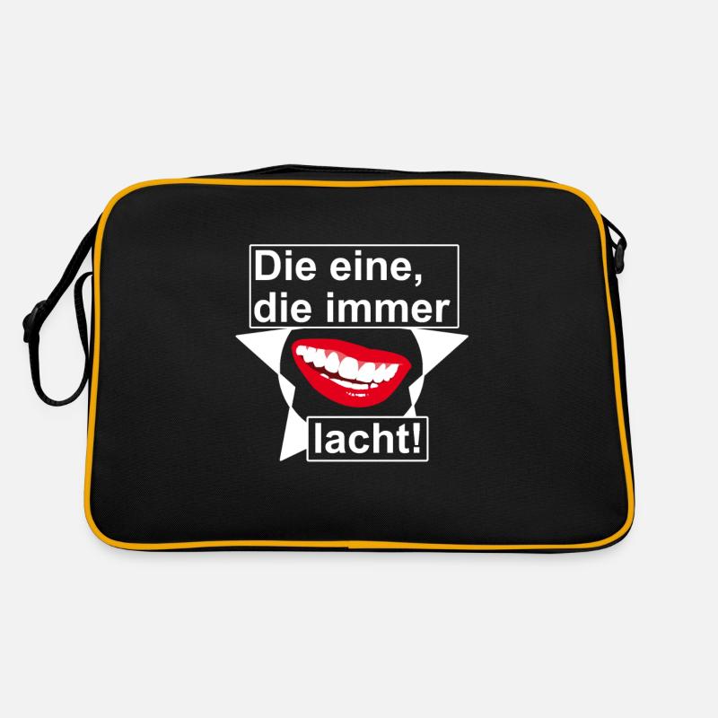 Die eine die immer lacht! Retro Tasche