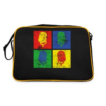 Singing Pop Art Singers - Retro Bag - black/gold - Back