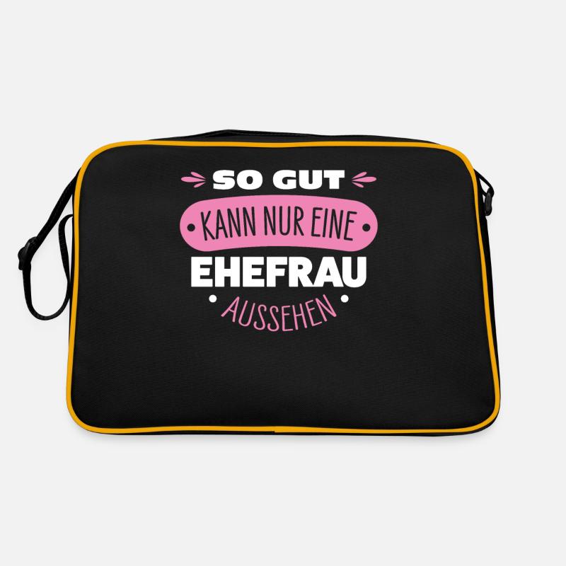 Ehefrau - Retro Tasche - Schwarz/Gold